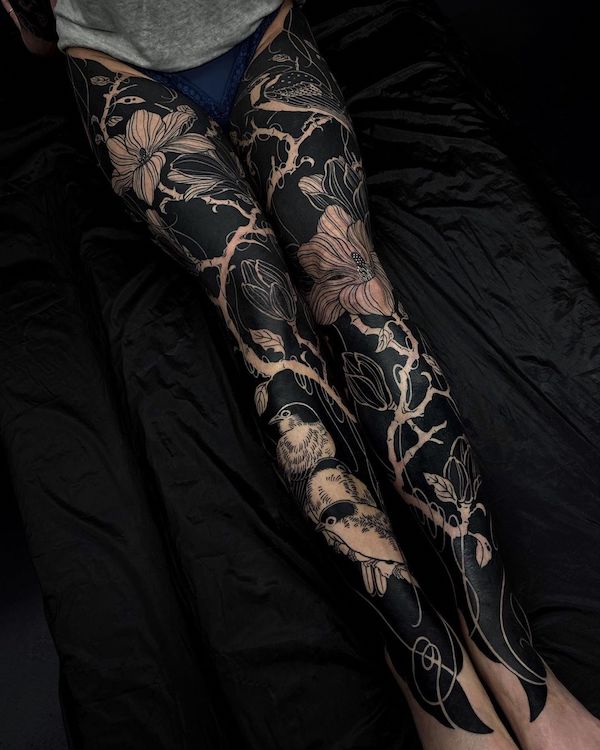 Tattoo uploaded by MarieClaire  tattoos tattoo tatuajes Love Leg  intégral woman girl beautiful projet  Tattoodo