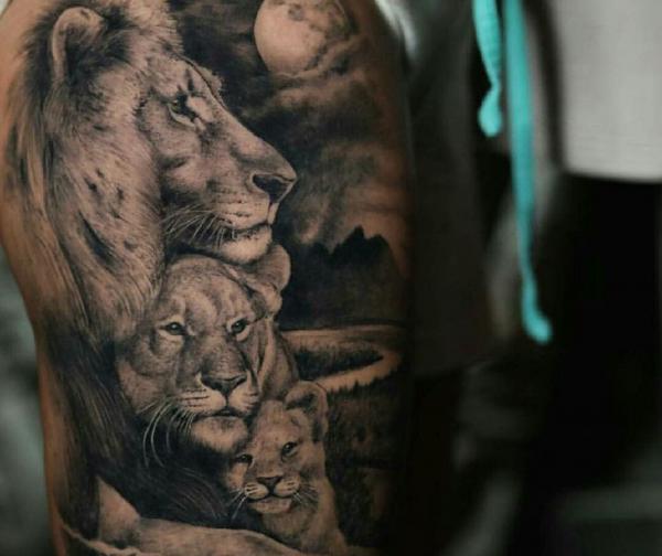 Rock River Tattoo Art Expo : Tattoos : Nature Animal Lion : Loin