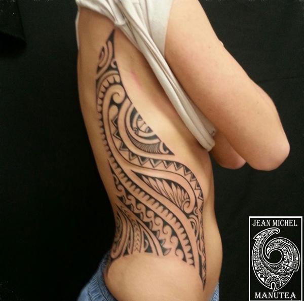 Maori Polynesian Chief Warrior Tattoo Stencil Template