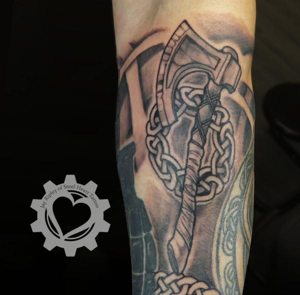 celtic axe tattoo