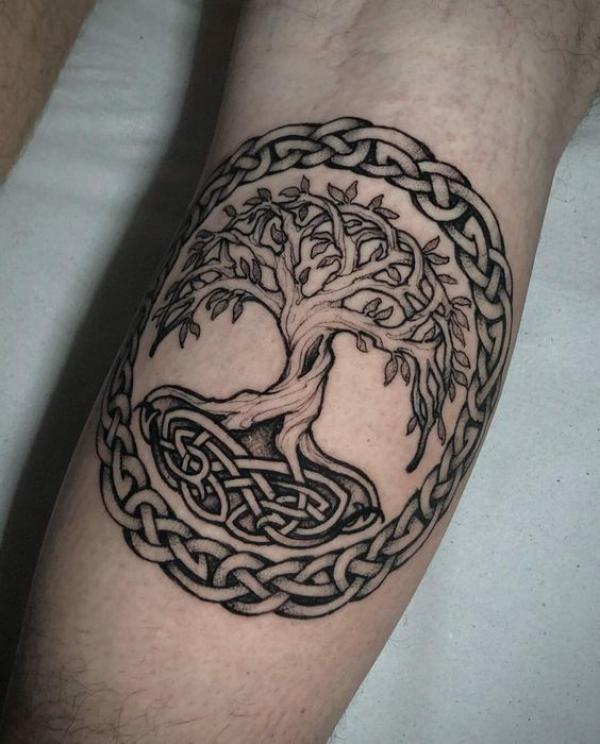 celtic tree of life shoulder tattoo