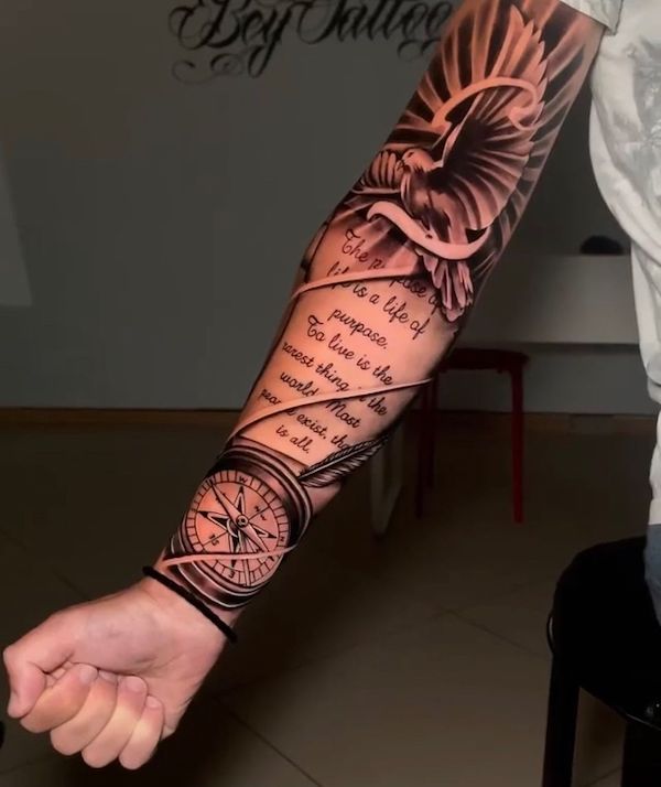 simple dove silhouette tattoo