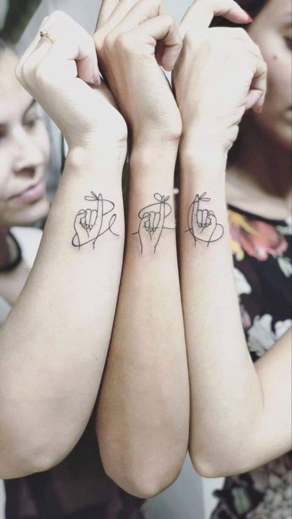 Tattoo tagged with: matching, finger, b, micro, family, matching tattoos  for siblings, wickynicky, initials, sister, white, facebook, matching sister,  twitter, latin script, minimalist, letter | inked-app.com
