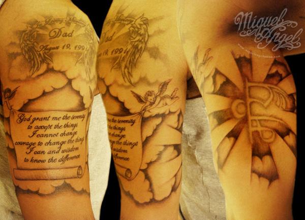 half sleeve cloud tattoo designs