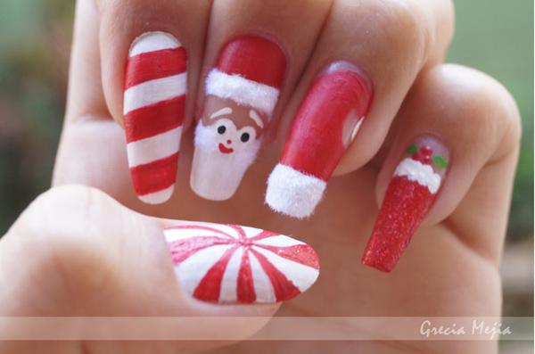 65 Cute Christmas Nails 