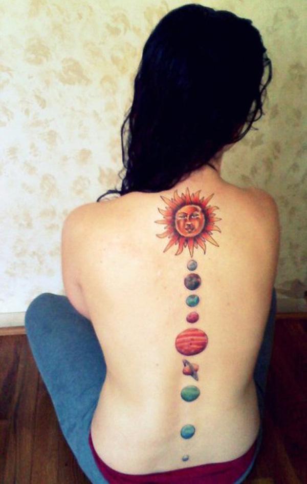 Symbols planets of our solar system Tattoo Idea