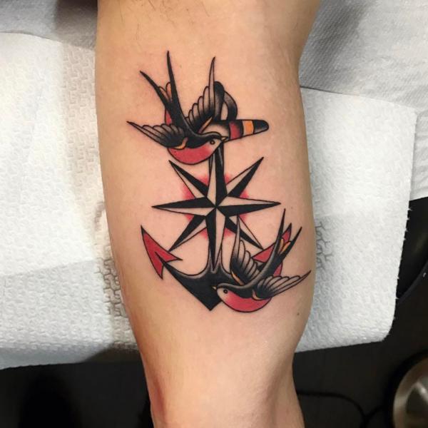 RONNIE's Tattoo Studio - The swallow tattoo was a symbol used historically  by sailors to show off their sailing experience. ... It is also said that  if the sailor drowns, the swallows