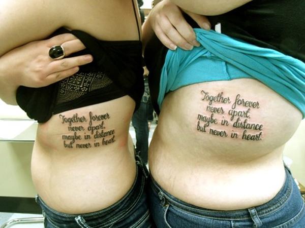 couples matching quote tattoos