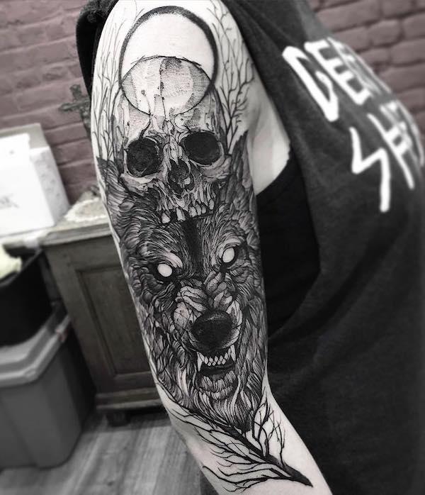 Wolf Tattoo Design