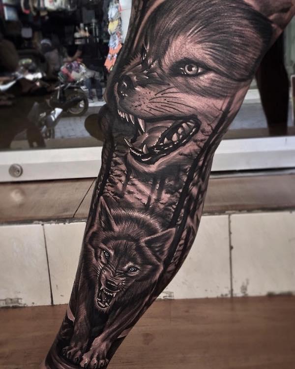 Name Cover up - Wolf Tattoo by mutantmuffinz on DeviantArt