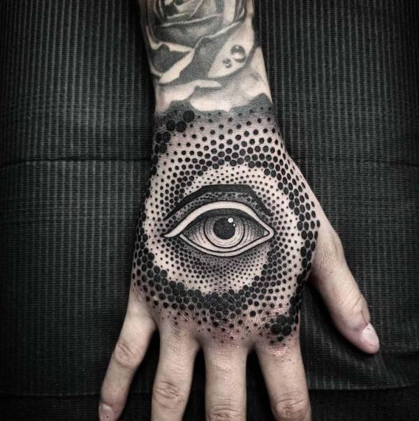 All Seeing Eye On Hand And Voodoo Rabbit Best Temporary Tattoos|  WannaBeInk.com