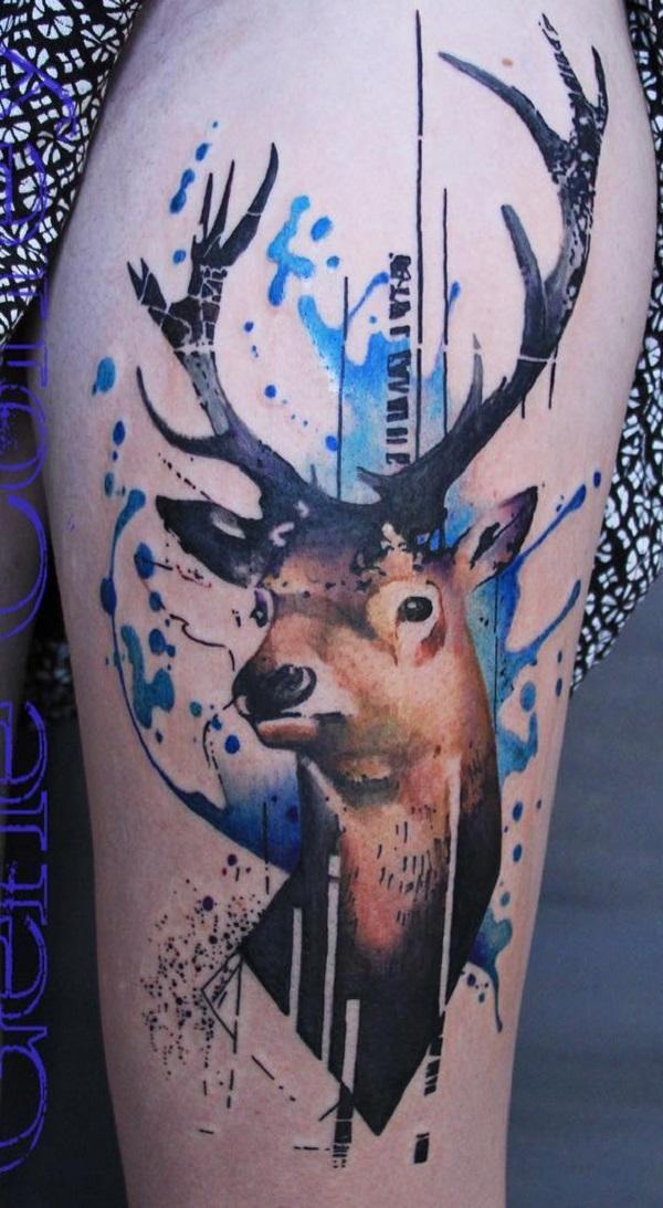 Bear and deer tattoo  Trees and forest tattoo  Black  Grey  Family   Ink Studio  Deer tattoo Tattoos Black tattoos