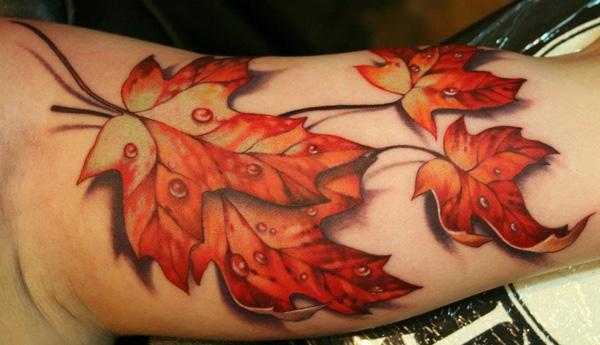 maple leaf tattoo sleeve
