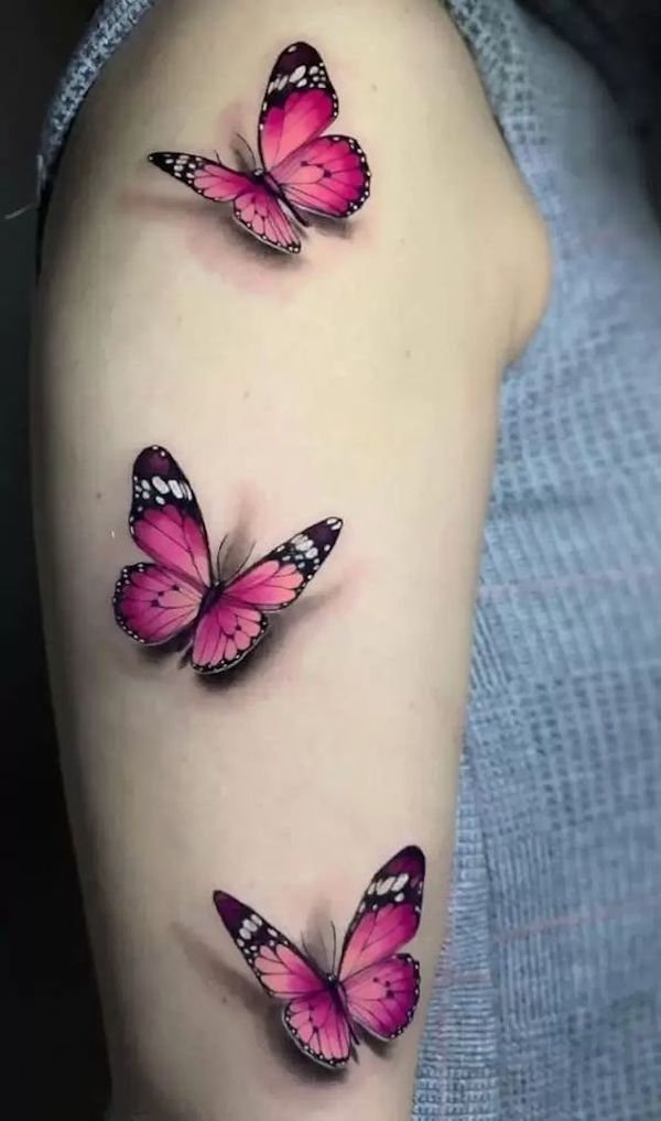70 Beautiful Tattoo Designs For Women  Blue  Pink Butterflies I Take You   Wedding Readings  Wedding Ideas  Wedding Dresses  Wedding Theme