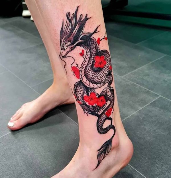 Dragon Tattoo Sketch for Woman Dragon Tattoo Design Female D - Inspire  Uplift