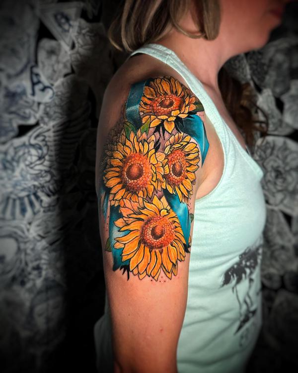 17 top Sunflower Tattoo Ideas Shoulder ideas in 2024