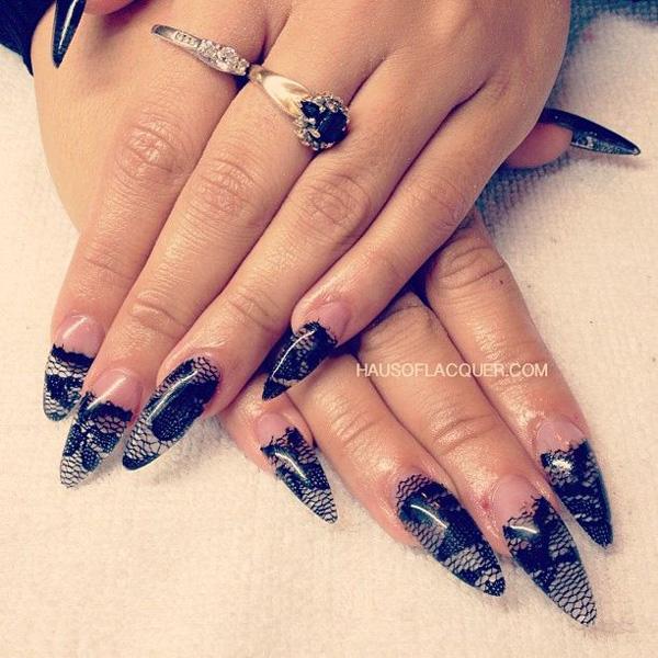 45+ Lace Nail Designs | Art and Design