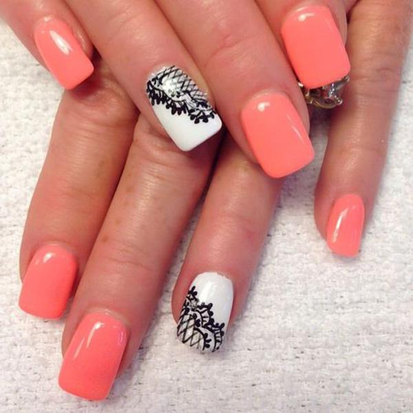 45+ Lace Nail Designs | Art and Design