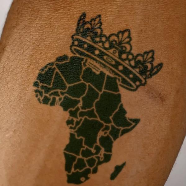 Free: Earth Clipart Black And White Africa - Africa Outline Tattoo Design -  nohat.cc