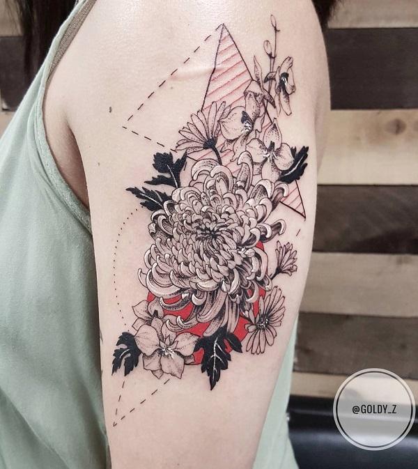 90 Beautiful Chrysanthemum Tattoo Ideas  Art and Design