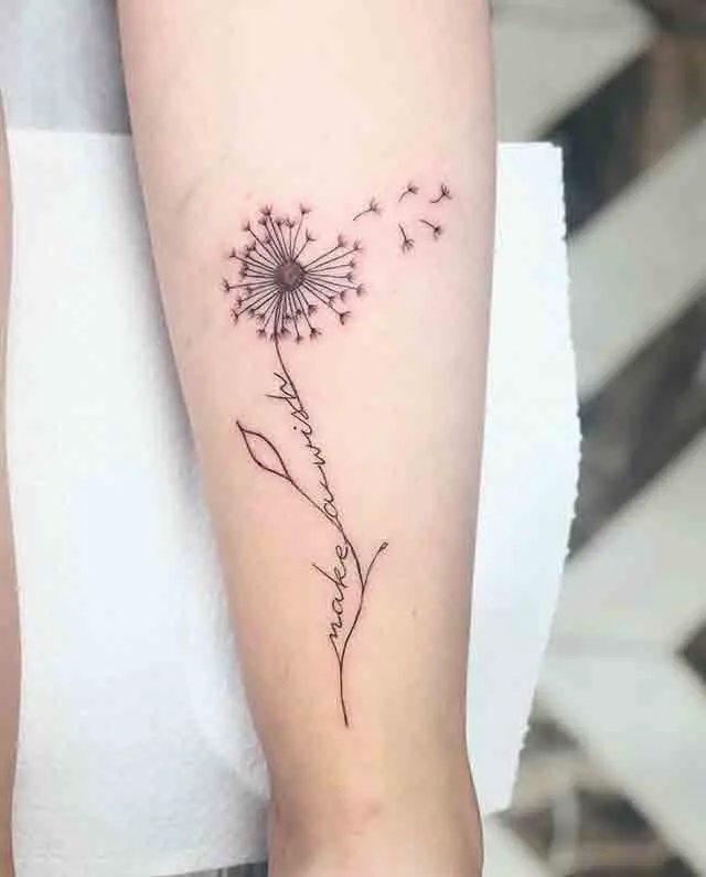 dandelion wish tattoo