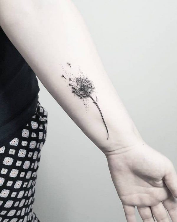 100 Dandelion Tattoo Designs for Women | Art and Design