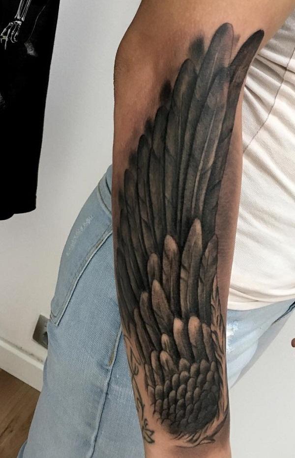 Forearm Wings tattoo men at theYoucom
