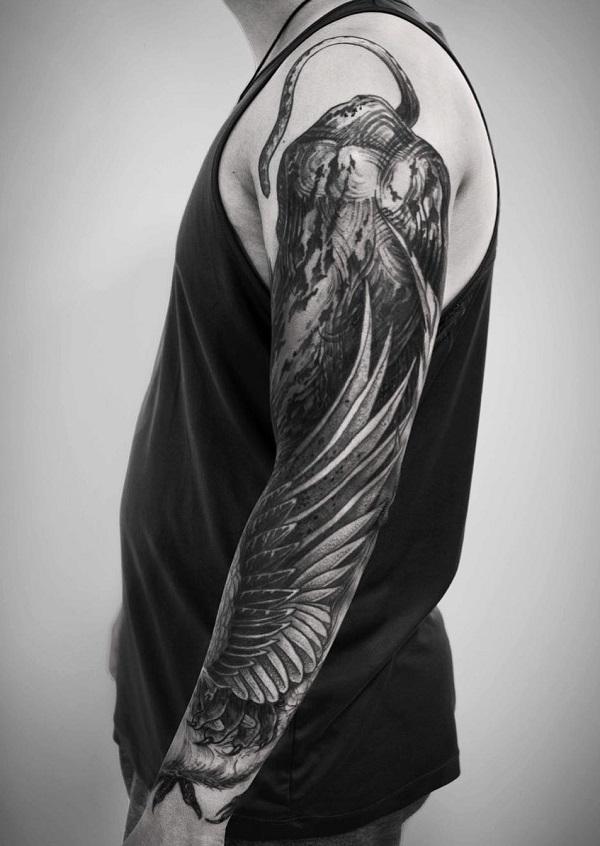 Angel Wing 🪽 done by: @lordbrucie #bng #halfsleeve #wingtattoo #angelwings  #angelwingstattoo #ink #inked #tattoo #tattoos #lascruces #nm… | Instagram