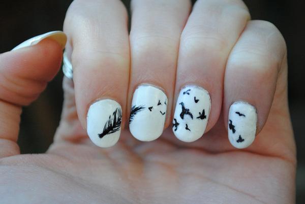 60 Examples of Black and White Nail Art | Art and Design