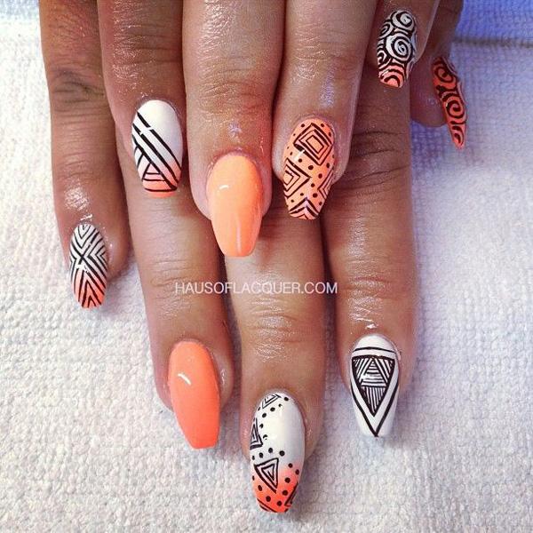 65 Colorful Tribal Nails Make You Look Unique | Art and Design