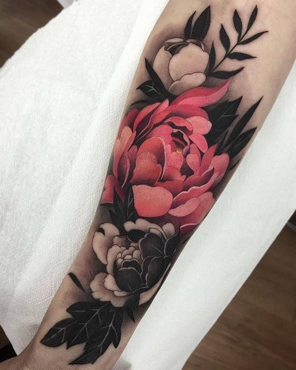 50 Peony Tattoo Designs and Meanings | Art and Design