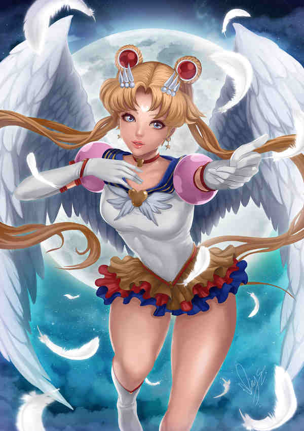 sailor moon spreading her wings and inviting yo