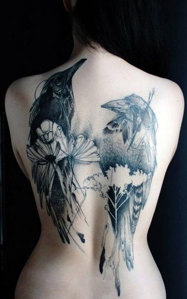 Crow Tattoo  Crow tattoo Grey ink tattoos Watercolor tattoo sleeve