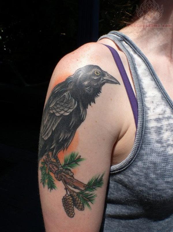 Two celtic ravens tattoo. Scandinavian symbols of vikings, travelers,  mascot. Celtic gothic style art t-shirt design Stock Vector | Adobe Stock