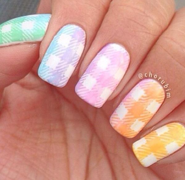 35 Gingham And Plaid Nail Art Designs Cuded