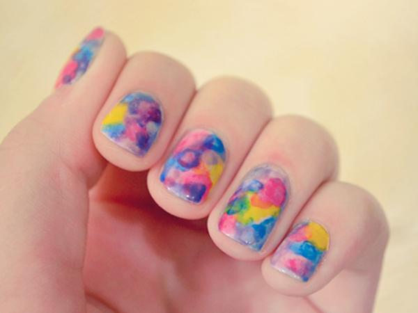 10. Watercolor Nail Art Using Sharpie Markers - wide 6