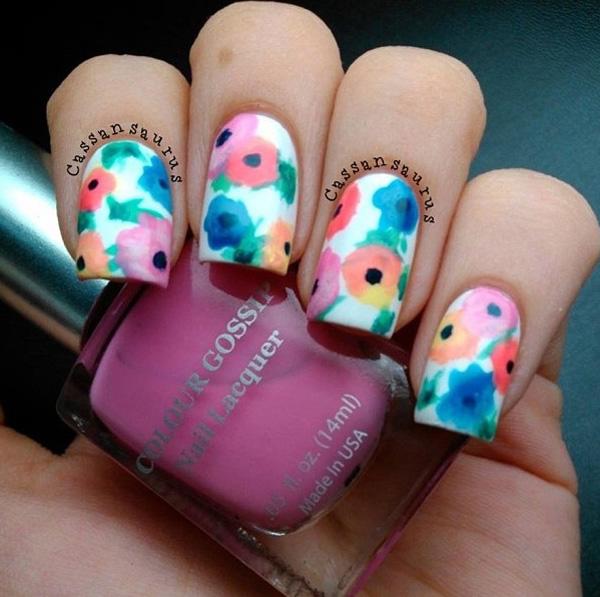 50+ Watercolor Nail Art Ideas | Art and Design