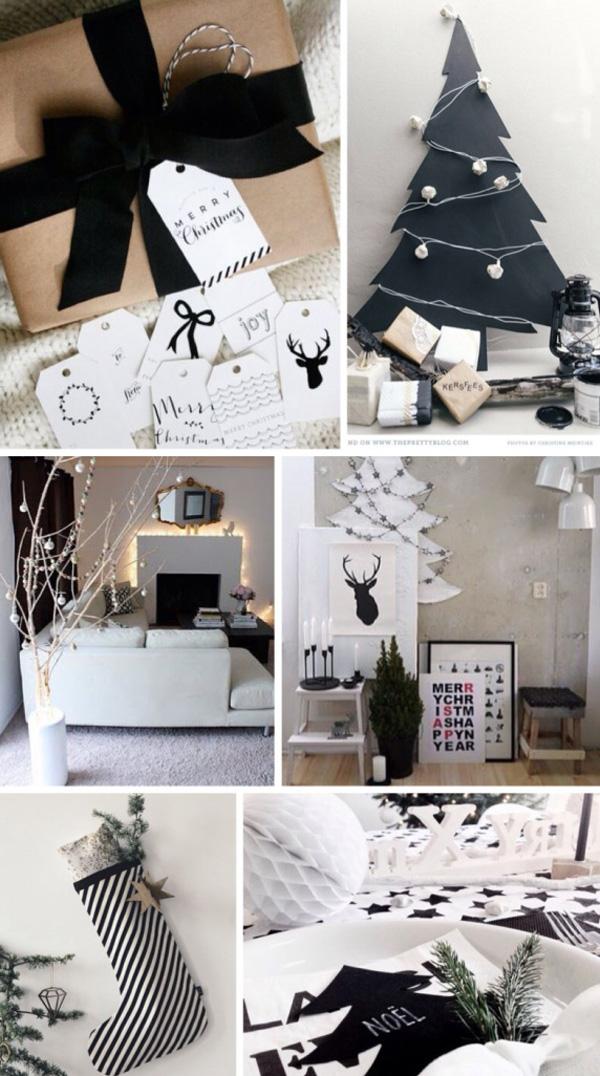 Black and White Christmas Decor Ideas
