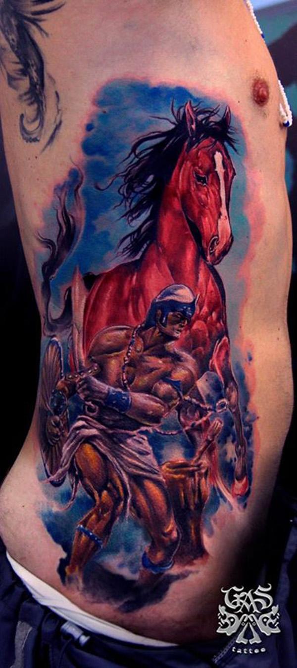 Nightmare Horse Cover Up tattoo design - Best Tattoo Ideas Gallery