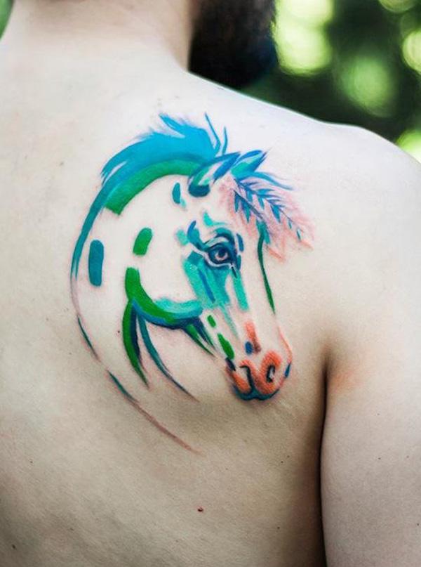 10 Powerful Watercolor Horse Tattoos  Tattoodo
