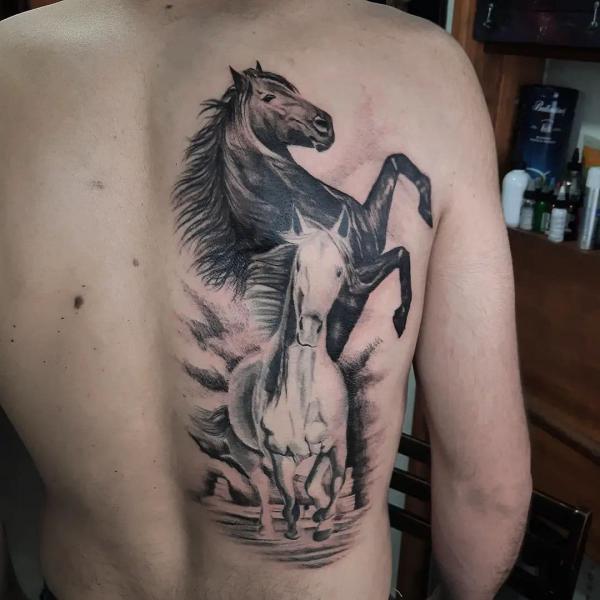 ✨ Beautiful black and grey horse bit... - Vital Ink Tattoo | Facebook