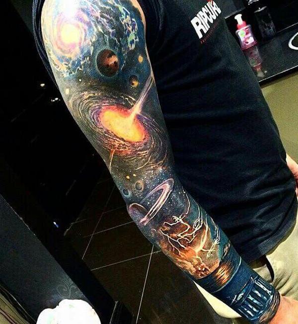 Realistic Space Tattoo