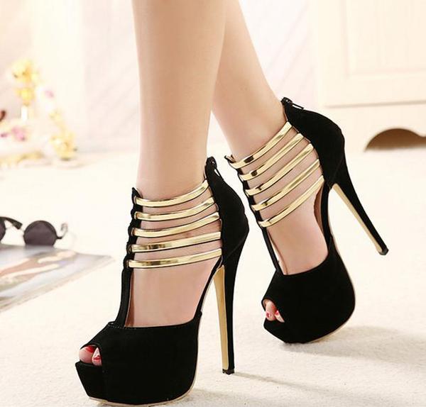 Black and Red Heels for Women