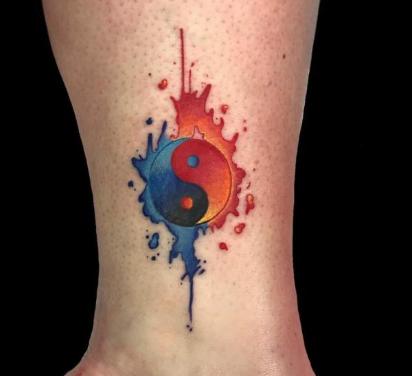fire and water love tattoo
