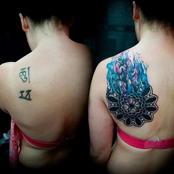 Back Bird Coverup Tattoo by Brasil Tatuagem