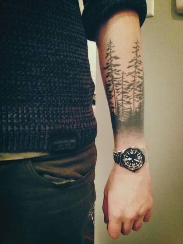 Pine Tree Tattoo On Arm