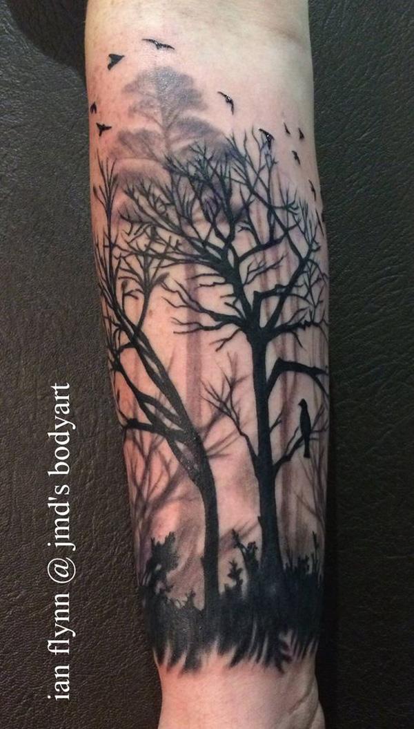 Forest tattoos, Tree sleeve tattoo, Tattoo sleeve designs