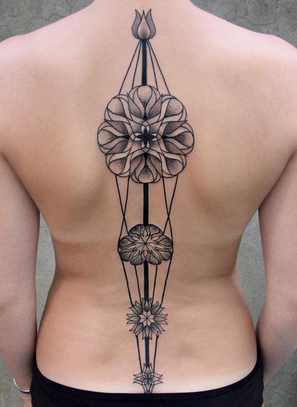 feminine upper back tattoos