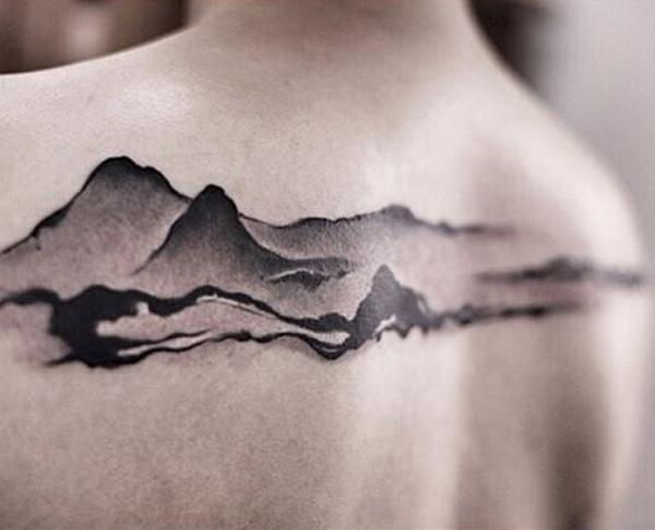 mountain outline tattoo