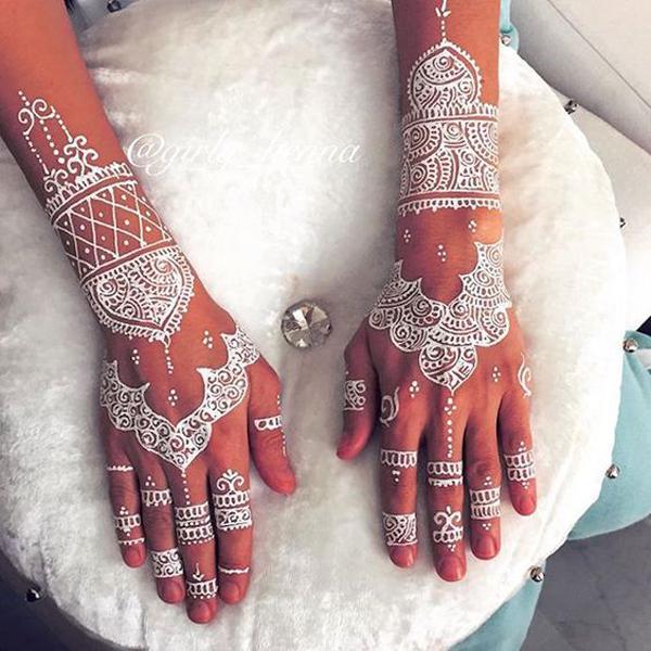 25 Amazing White Henna Designs | Art and Design